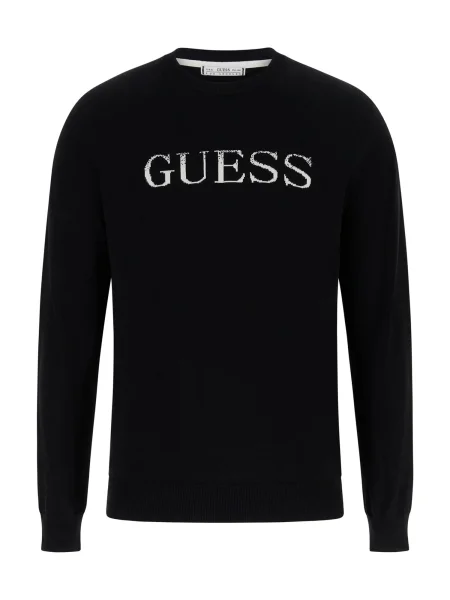 GUESS Pulover KANE / alb negru