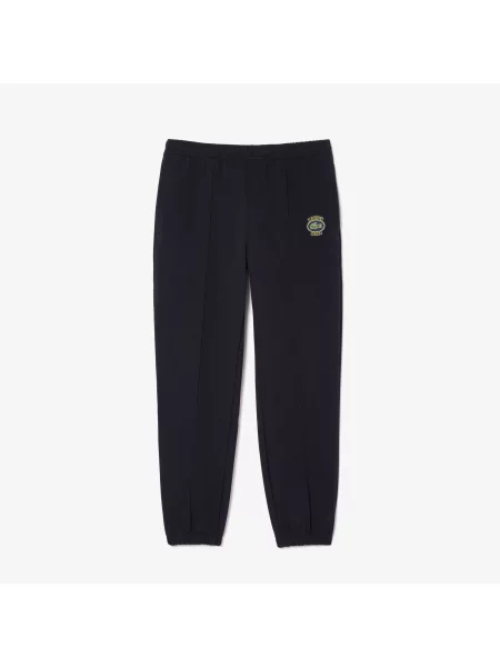 Lacoste Spodnie Dresowe Double-Sided Piqué Jogger granatowe