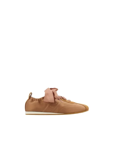 Sneakersy Ferragamo skórzane brązowe