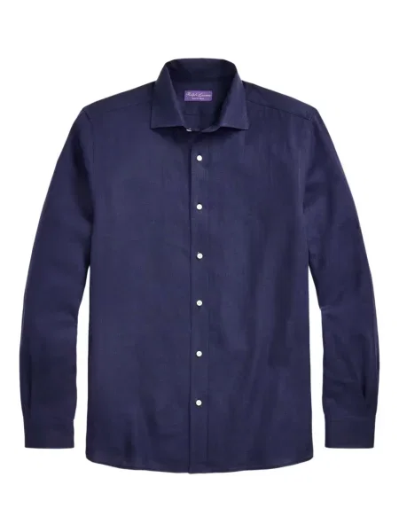 Дълго риза Ralph Lauren Purple Label синьо
