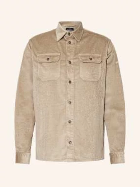 Paul & Shark Koszula Sztruksowa Comfort Fit beige beżowa