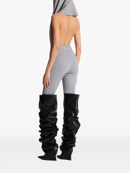 Leggings Balmain tricotate gri