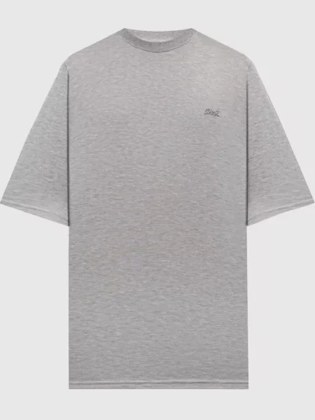 Меланжевая футболка Ami Paris серая