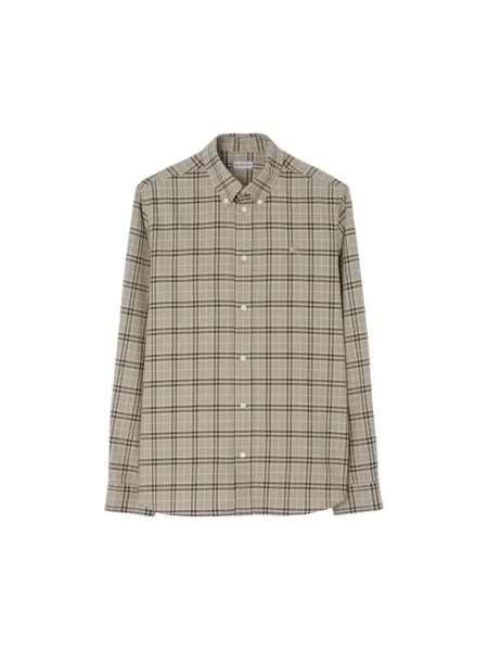 Koszula Burberry w kratę beżowa