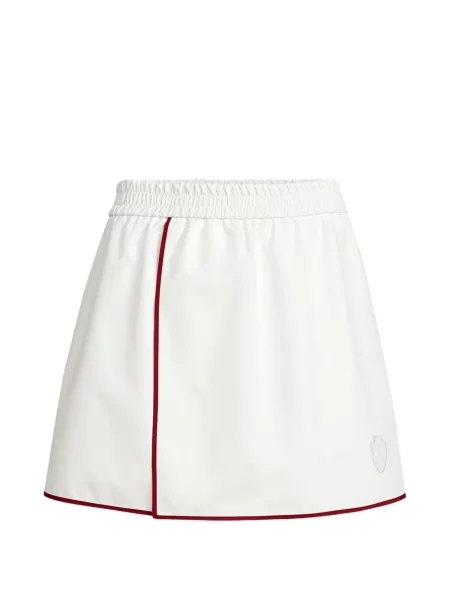 Mała mały spódnica mini Brunello Cucinelli z autografem biała