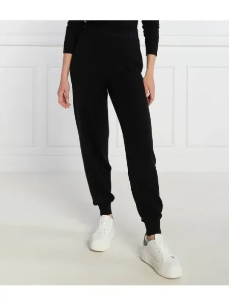 Armani Exchange Pantaloni de trening cu adaos de lână negru