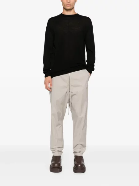Pulover Rick Owens de lână cu decolteu rotund negru