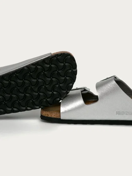 Pantofle Birkenstock Arizona stříbrná