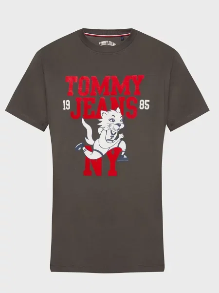 Футболка Tommy Jeans для бігу сіра