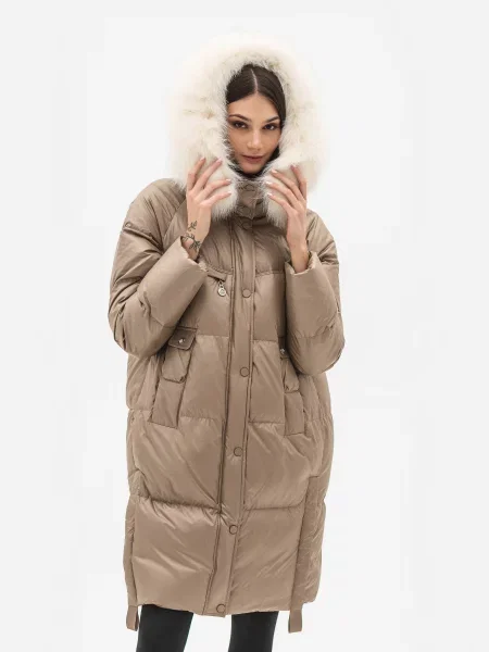 Пуховик Vo-Tarun бежевий