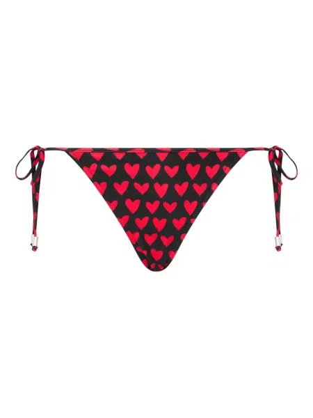Bikini Moschino z nadrukiem w serca czarny