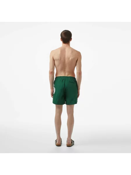 Lacoste Kąpielówki Z Nadrukiem Regular Fit zielone