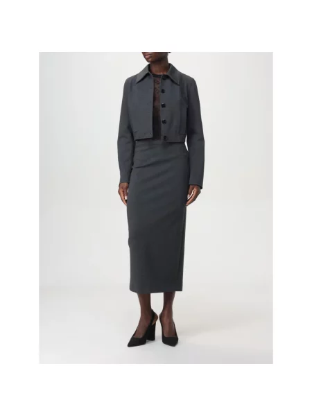 Kurtka Pinko jednorzędowa casual szara