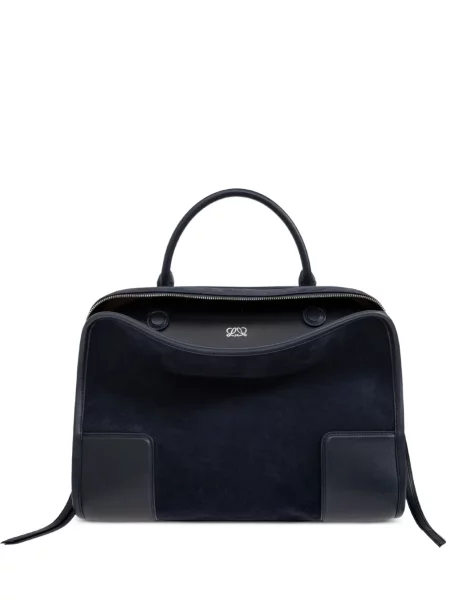 Geantă Loewe din piele de căprioară albastru