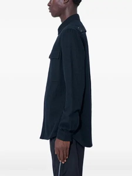 Košile Rick Owens s náprsními kapsami černá