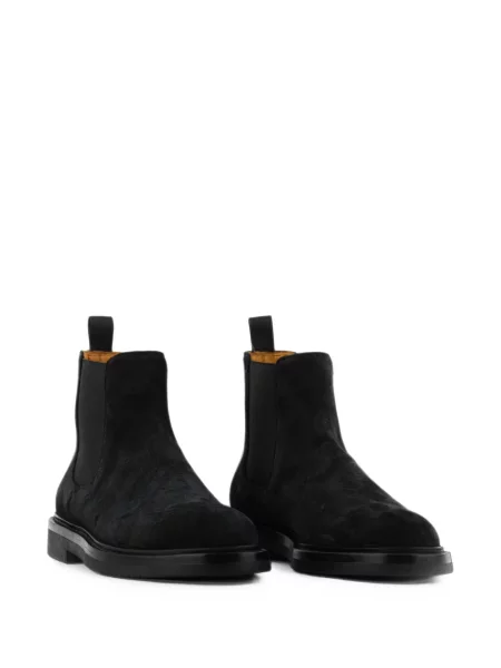 Botine Officine Creative din piele de căprioară negru
