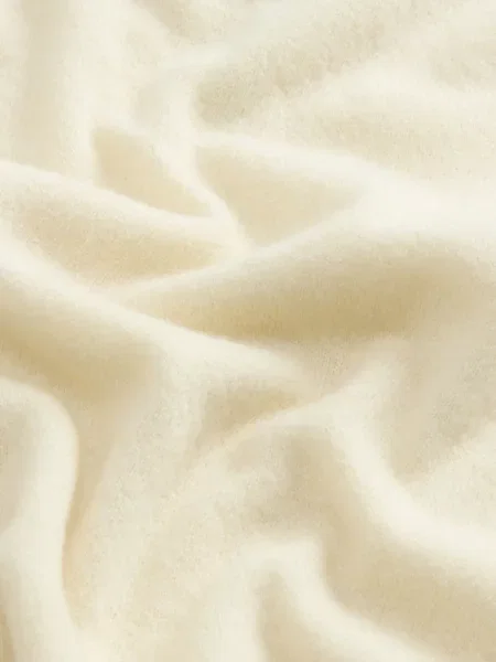 Pulover Woolrich de lână cu decolteu rotund alb