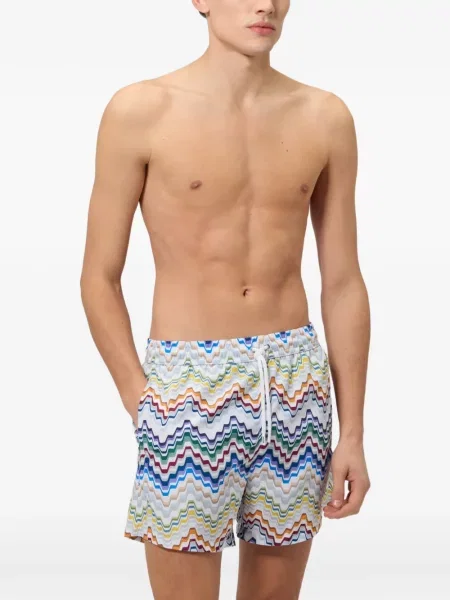 Slip de baie Missoni cu imagine alb