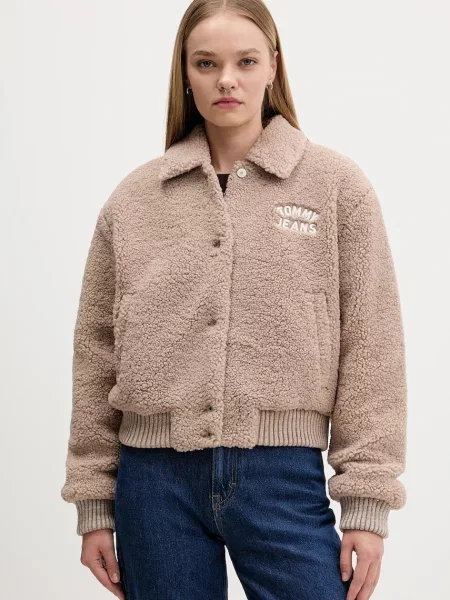 Яке Tommy Jeans зимен модел кафяво