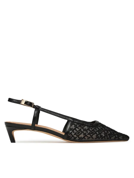 Сандали Tommy Hilfiger с тънък ток черно