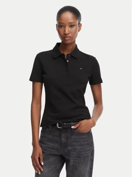 Tommy Jeans Tričko ESSENTIAL' čierna