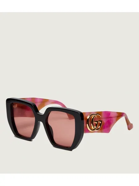 Gucci ochelari de soare pătrați pentru femei negru