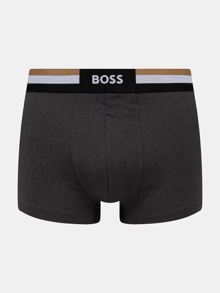 BOSS boxerky s bavlnou Trunk 3P Motion černé