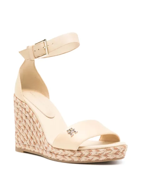 Espadrilės Tommy Hilfiger ant pleištinio kulniuko ruda
