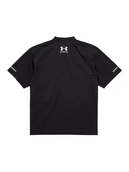 Lniana koszulka sportowa Balenciaga czarna