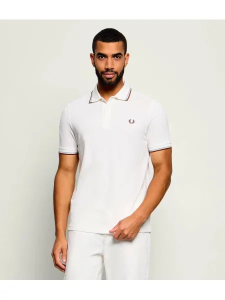 Tricou polo Fred Perry alb