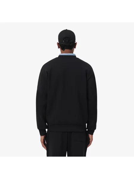 Lacoste Bluza Z Bawełnianej Dresówki czarna