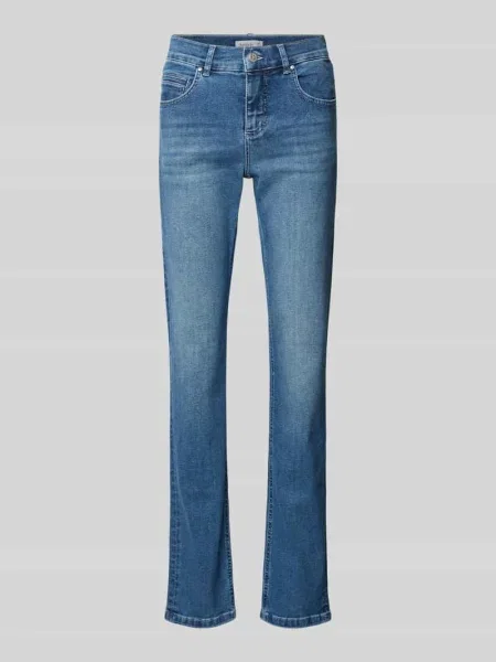 Jeansy o kroju slim fit z mieszanki bawełny model CICI' Angels niebieskie