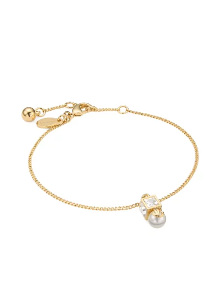 Brăţară Jimmy Choo cu perle auriu