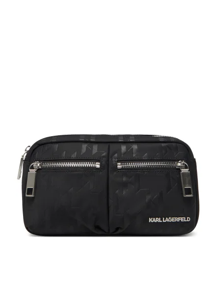 Ľadvinka Karl Lagerfeld K/MONOGRAM čierna