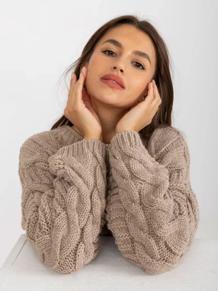 Pulover Fashionhunters bej