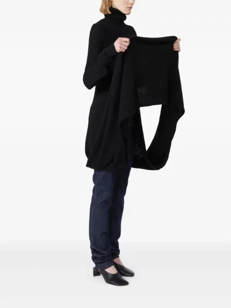 Top Max Mara tricotate drapat negru