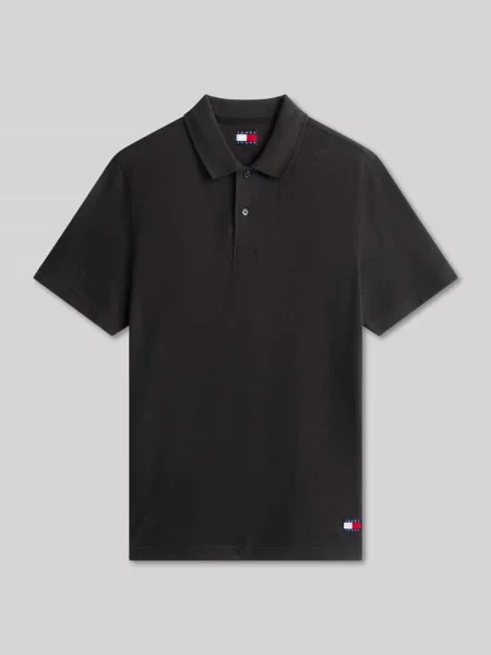 Tommy Jeans polo z bawełną czarna