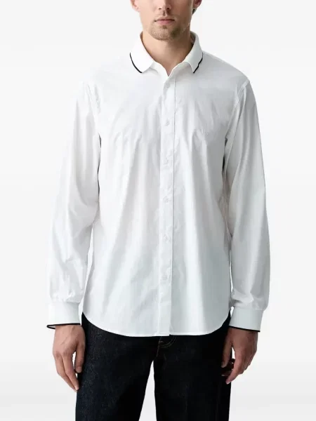 Cămașă Armani Exchange cu broderie alb