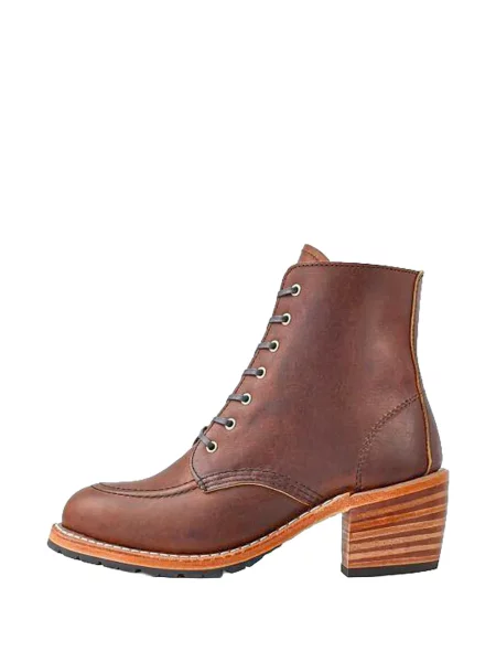 Botine Red Wing Shoes cu șireturi din dantelă roșu