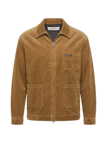 Geacă Golden Goose de catifea cord maro