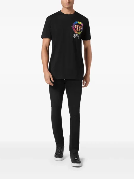 Tricou Philipp Plein cu imagine negru