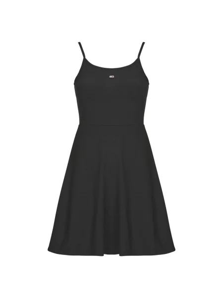 Rochie din denim Tommy Hilfiger de costum negru