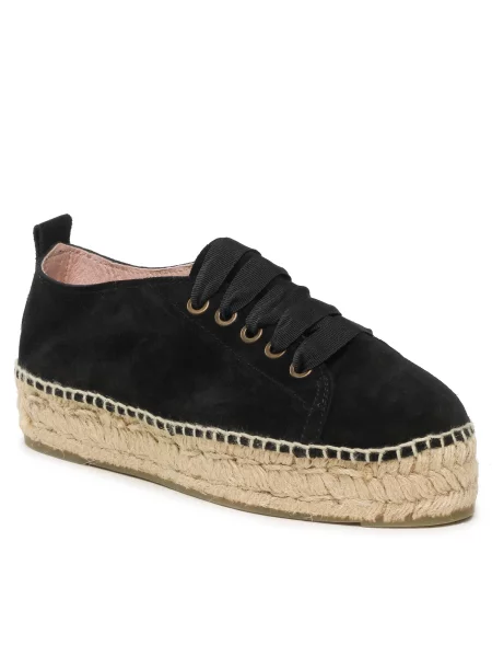 Εσπαντρίγιες Manebi Lace-Up Espadrilles K E0 Black μαύρο