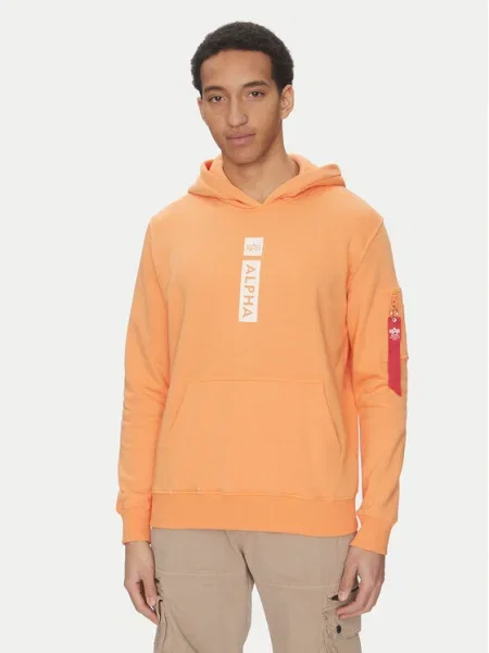 Geacă Alpha Industries cu imagine portocaliu