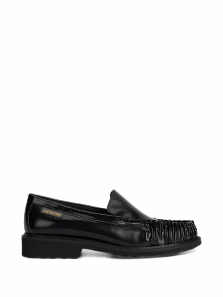 Pantofi loafer Love Moschino din piele negru