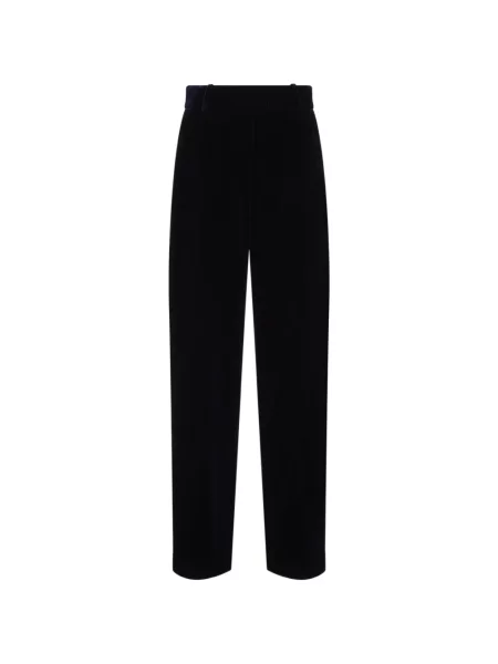 Pantaloni Giorgio Armani de catifea albastru