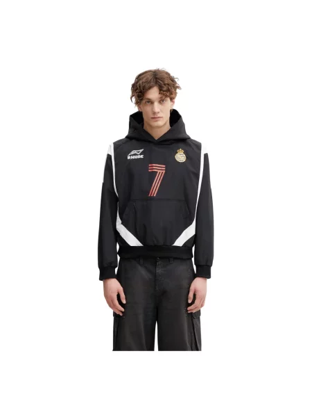 Bluza z kapturem Rhude z kapturem z dżerseju piłkarska czarna