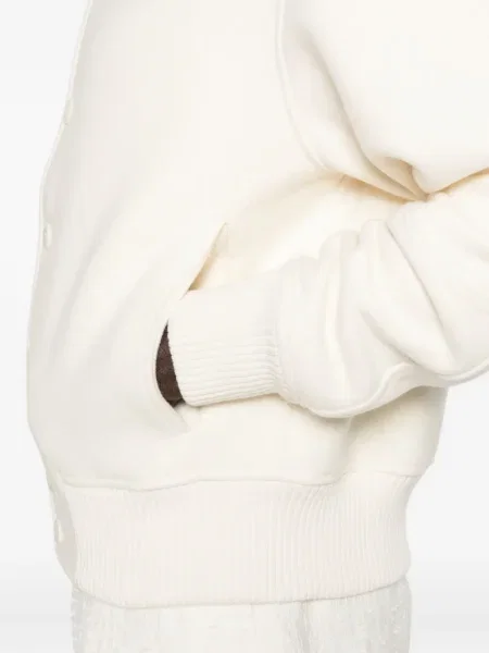 Geacă bomber Jacquemus de lână alb