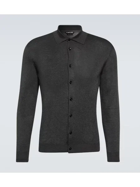 Копринена риза Tom Ford черно