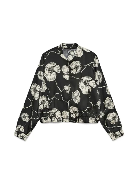VERO MODA Geacă de primăvară-toamnă VMELENA negru / murdar alb